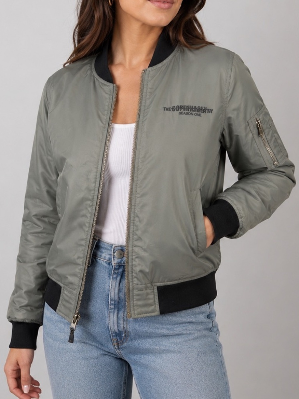 The Copenhagen Test S01 NWT CX2 Olive Bomber Jacket Sz S Promo Swag gift Rare